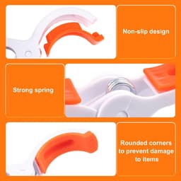 Dailygoods- Handdoekklemmen 9 Stuks - Grote Wasknijpers - Winddicht - Strandhanddoekklemmen - Badhanddoekklemmen - Polypropyleen - Afmetingen 10 x 6 x 2 cm — thumbnail 2