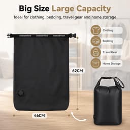 SnelShoppen - Herbruikbare Vuilwaszak 28L met Kliksluiting - Waterdichte Compressiezak van 70D Nylon - Opvouwbare Waszak voor Reizen, Zwemmen, Fitness — thumbnail 2