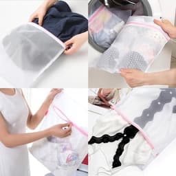 Thijox - Wasnet voor Wasmachine - Set van 2 Grote Waszakken 50 x 60 cm - Duurzame Waszak met Rits voor Beddengoed, Handdoeken en Reizen — thumbnail 4