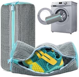 Trainer Wasmachine Tas voor Kinderen, 5,9 * 8,6 inch Herbruikbare en Diepe Schone Schoen Waszak voor Sneakers of Andere Delicatessen - 2 Stuks (voor kinderen) — thumbnail 1