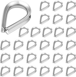 draadkabelkousen 4 mm - 304 roestvrij staal - 30 stuks - voor staalkabel en waslijn - ShopVlot — thumbnail 1