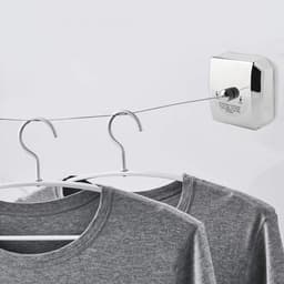 Dailygoods- Waslijn Uittrekbaar Tot 2,8 M - Wanddroogrek - Intrekbare Waslijndraad - Telescopische Waslijn - Ruimtebesparend Ontwerp - Eenvoudig Te Installeren - Kledinglijn — thumbnail 5