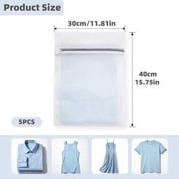 SnelShoppen - Waszakken voor Wasmachine 5 Stuks, Wasnet voor Delicate Kleding 30 x 40 cm, Perfect voor Ondergoed, Sportkleding en Babykleding — thumbnail 4