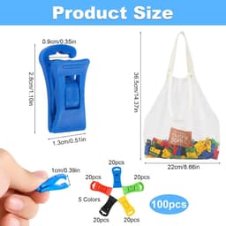 SnelShoppen - 60 Pcs Wasmachine Droger Sokken Clips met Opbergdoos, Sokken Houder, Gemakkelijk Organiseren, Sterke POM Materialen, Geen Vouwen Nodig, — thumbnail 2
