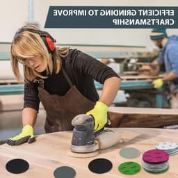 Sanding discs 75mm zelfklevend, 70 stuks met verschillende korrelgroottes voor droog en nat schuren, ideaal voor graveren en afwerken — thumbnail 4