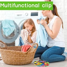 Sokkenclips voor wasmachines en drogers, een set van 60 gekleurde sokkenclips, antislip sokkenclips met haakjes. — thumbnail 4