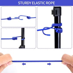 Camping Clothesline-180 cm, Travel Clothesline with Clips, Portable Elastic Clothesline, Extendible, Outdoor Holiday, Clothes Line for Travel, Dormitory, Camping Accessories, with 12 Clothespins — thumbnail 5