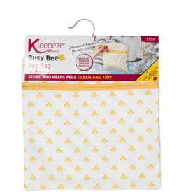 KL081575BEU7 ophangzak voor haringen, ophangbeugel voor aan de lijn, waslijn, opbergtas met haak, geschikt voor maximaal 50 kledingclips, 33 x 30 cm, Busy Bee Design — thumbnail 2