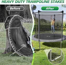 SnelShoppen - Pack van 8 Grondankers voor Trampoline, Tent, Rvs Grondankers, 30 cm Lang, 6 cm Breed, Stormbestendig, Voor Extreem Harde Grond — thumbnail 2