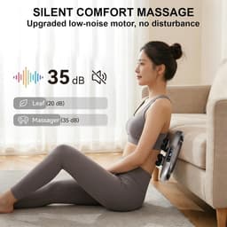 SnelShoppen - Massagepistool met 12 Verwisselbare Kappen, Krachtige Motor 2800 RPM, Ergonomisch Ontwerp voor Rug, Schouders, Benen en Voeten, Stil en — thumbnail 5
