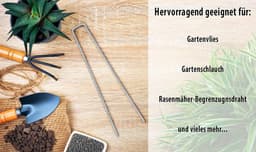 SnelShoppen - 50x Anti-Roest Grondankers Tuin - Gegalvaniseerde Stalen Grondnagels 250mm voor Bevestigen van Onkruiddoek, Tuinhek en Camping - Sterke — thumbnail 2