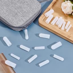 64-delige ritshoezensets voor wasgoed, 8 maten doorzichtige ritsschuiversbeschermers voor wasmachine, droger, kleding, jassen, jeans en tassen, binnendiameter: 3-10 mm — thumbnail 4