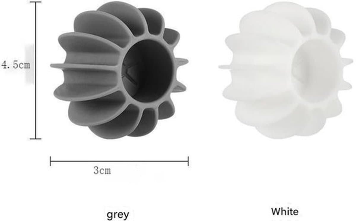 6-stuks wasballen -Wasballen voor wasmachine - Herbruikbare wasballen - Siliconen wasballen - Anti-klit wasballen - Huishoudelijke wasballen - Geschikt voor wasmachines, drogers en stoomdrogers - Wit — afbeelding 1