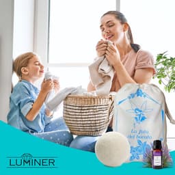 SnelShoppen - Wol Droger Ballen, 6 Stuks, Kreukvrij, Vangt Haar, Met Etherische Lavendelolie, Geurdispenser Voor Was, Duurzaam, Milieuvriendelijk, Was — thumbnail 4