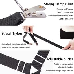 SolidKeus - Set van 5 Bedlakens Clips voor Fitted Bed Grippers — thumbnail 5