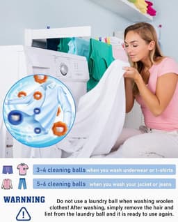 12 stuks haarvangers voor wasmachine, ballen voor het opvangen van haar in de wasmachine, herbruikbaar, voor het opvangen van haar, wasmachine — thumbnail 4