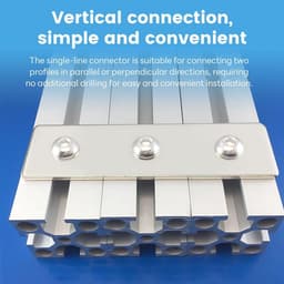 verbindingsplaten, 10-pack Heavy Duty rechte herstelplatenset, veelzijdige platte beugelset, voor houtbewerking, industriële reparaties (3030) — thumbnail 3