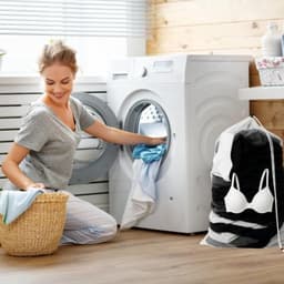 Waszak Groot XL - 60x90CM - 2 Stuks - Laundry Bag - Wasnet - Waszakje - Treksysteem - Trekbandsluiting - Polyester - Schoenenzak - BLACK — thumbnail 3