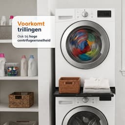 Tussenstuk voor Wasmachine & Droger - Extra stevig - Stapelkit - Met uitschuifbare plank - Universeel - Droogkast - Meubel - Skoov — thumbnail 5