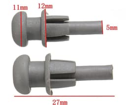 Dailygoods- Pakketclips 2 Stuks - Grijze Plastic Clips - Geschikt voor Citroen Saxo C2/C3 - Xsara Picasso - Voor Bagageplank - Makkelijk te Monteren - Bagageclips — thumbnail 2