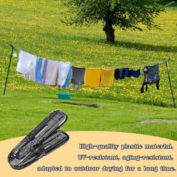 Wasspelden Klemmen - Kleding Droogclips - Kleding Drogen - Winddicht Ontwerp - 10 Stuks - Transparant Grijs — thumbnail 3