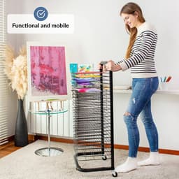 Dailygoods - Kunst Droogrek voor Klaslokaal - Verf Droogrek Met Wielen — thumbnail 5