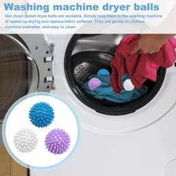 Wasballen set van 9 - Herbruikbare pvc droogballen - Zacht en pluizig wasgoed - Beschermt kleding en wasmachine - SnelShoppen — thumbnail 3