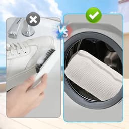 Waszak voor het wassen van schoenen - Verhoogde binnenwrijving met zachte borstel - Wit — thumbnail 4