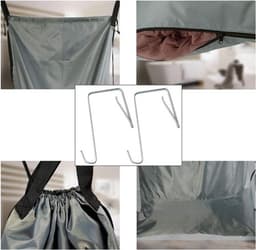 Waszak voor op reis | Vuile kleding hangende tas voor achter de huisdeur | Schoudertas waszak Grijs — thumbnail 5