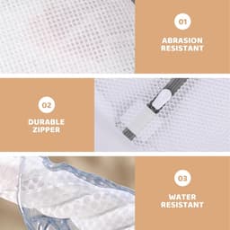 Waszakken, Ideaal voor Overhemden, Truien, Pantalons, Gordijnen, Beddengoed, 60 x 80 cm, Wasnet voor Wasmachine, Herbruikbare Waszak met Ritssluiting — thumbnail 5