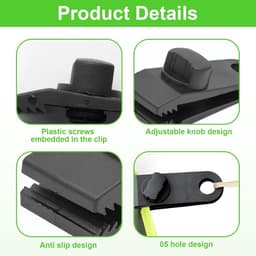10 stuks zeilspanners, zeilbevestiging, tarp clips, tentzeilclips, verstelbare zeilbevestiging voor camping, luifels, zonnezeil en tuin, antislip ontwerp voor een veilige grip — thumbnail 4