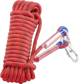 Waslijn Draad - Droogtouw Buiten - Kleding Drogen - Winddicht Ontwerp - 20 Meter - Rood — thumbnail 1