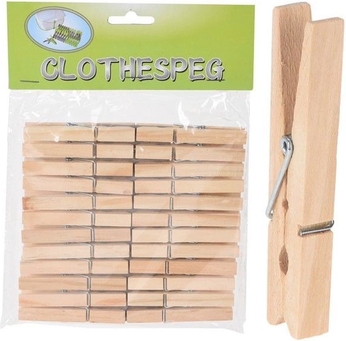 Houten Wasknijpers 24 stuks - wasknijper - hout -houten wasknijpers — afbeelding 1