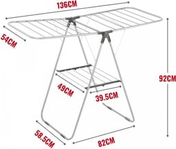 Herzberg HG-04494 Droogrek Inklapbaar 136x54cm — thumbnail 2