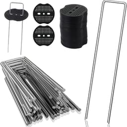Stabiele grondankers voor onkruidvlies - 50 stuks, camping en omheining - 150 mm lang 40 mm breed Ø 4 mm — thumbnail 1