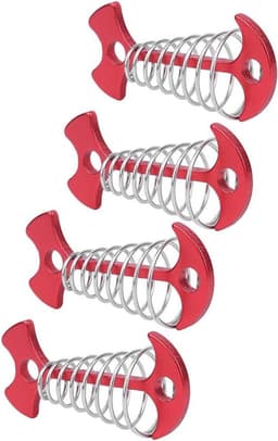 Grondanker voor Buiten Kamperen - 4 Stuks Aluminiumlegering Spiraal Grondpen met Touw Gesp — thumbnail 1