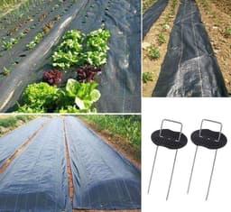 Grondankers voor tuinieren - Onkruidvlies - Tent - Verzinkt - 25 mm diameter - 15 cm lang - 4 cm breed - 50 stuks met bufferschijven — thumbnail 4