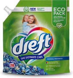 Dreft Vloeibaar Wasmiddel Ochtendfris Navulverpakking 28 Wasbeurten - 6 x 1,26 liter - Voordeelverpakking — thumbnail 3