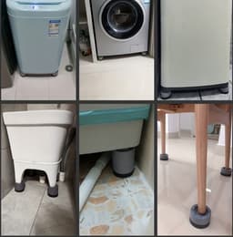 Bovista Wasmachine Verhoger - Koelkast Verhoger - Met Wielen - Wasdroger - Ombouw - 4 Stuks — thumbnail 3