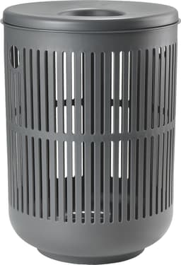 Zone Denmark Ume Wasmand met Deksel - 60 liter - Grijs - Kunststof - Ronde Wasmand met Hengsel - Wasbox of Opbergmand — thumbnail 1
