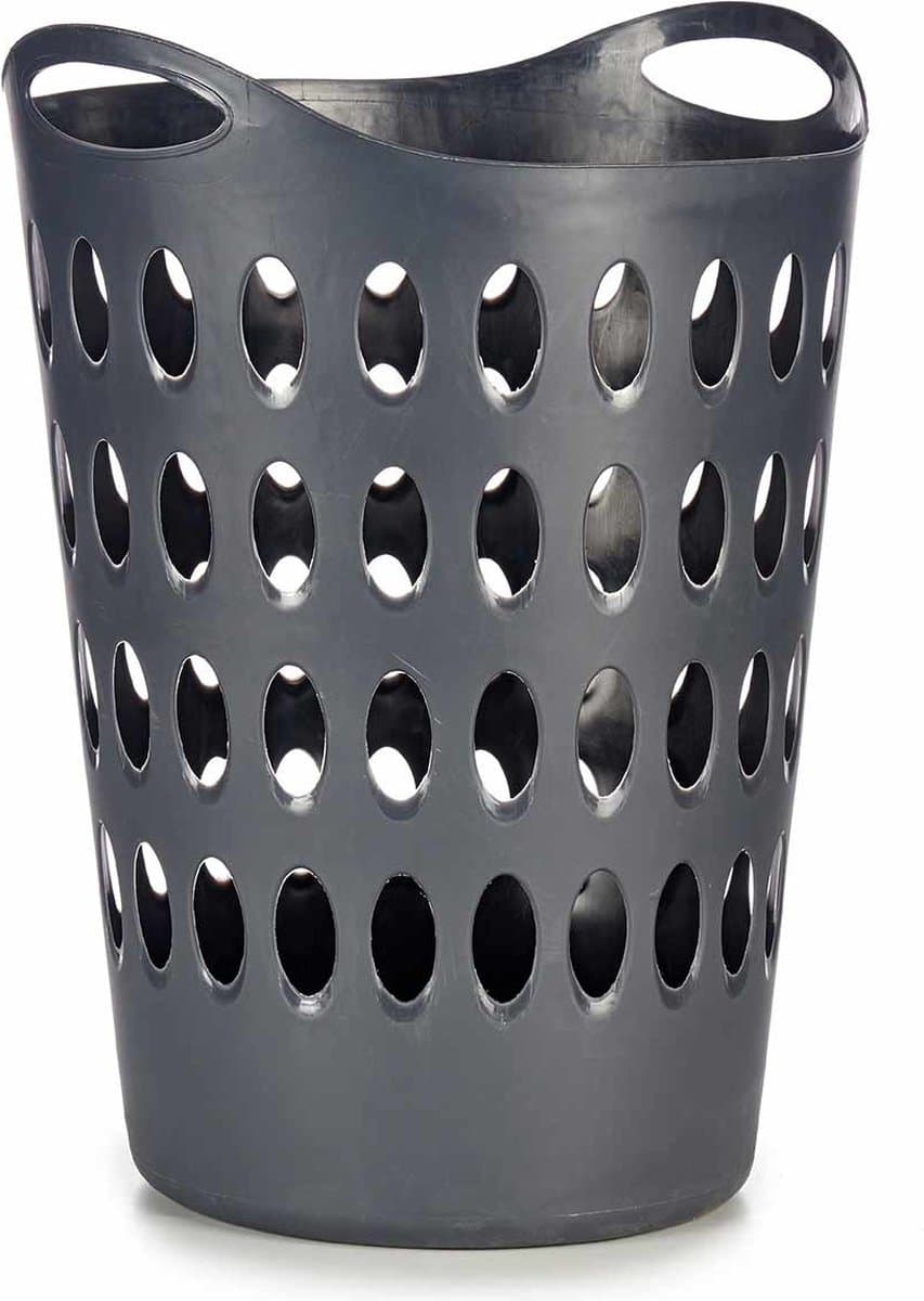 Arte R Flexibele wasmand/opbergmand - rond - antraciet - 50 liter - wasgoed sorteren — afbeelding 1