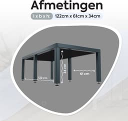 WassiStand Wasmachine Verhoger met Anti-Slip & Grip – Wasmachine Kast en Ombouw – Verhoging voor Wasmachine, Vaatwasser, Koelkast, Vriezer en Droger – Witgoed Verhoger Inclusief 6 Dempers – Roestvrij – Maximaal 750 kg – 122x61x34cm - Grijs — thumbnail 3