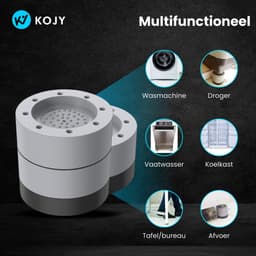 KOJY Wasmachine dempers - Verhoger - Stapelbaar - Grijs - voor wasmachine en wasdroger — thumbnail 4