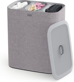 Joseph Joseph Tota Wasmand - 3 Compartimenten – Was Sorteren – 90 Liter - Grijs — thumbnail 5