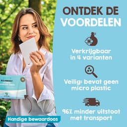 Proefpakket Wasstrips ECO 360 Wasbeurten in 3 Geuren Milieuvriendelijke Wasmiddeldoekjes Wasvellen Wasmiddel Voordeelverpakking incl. wasverzachter wasdoekje — thumbnail 3