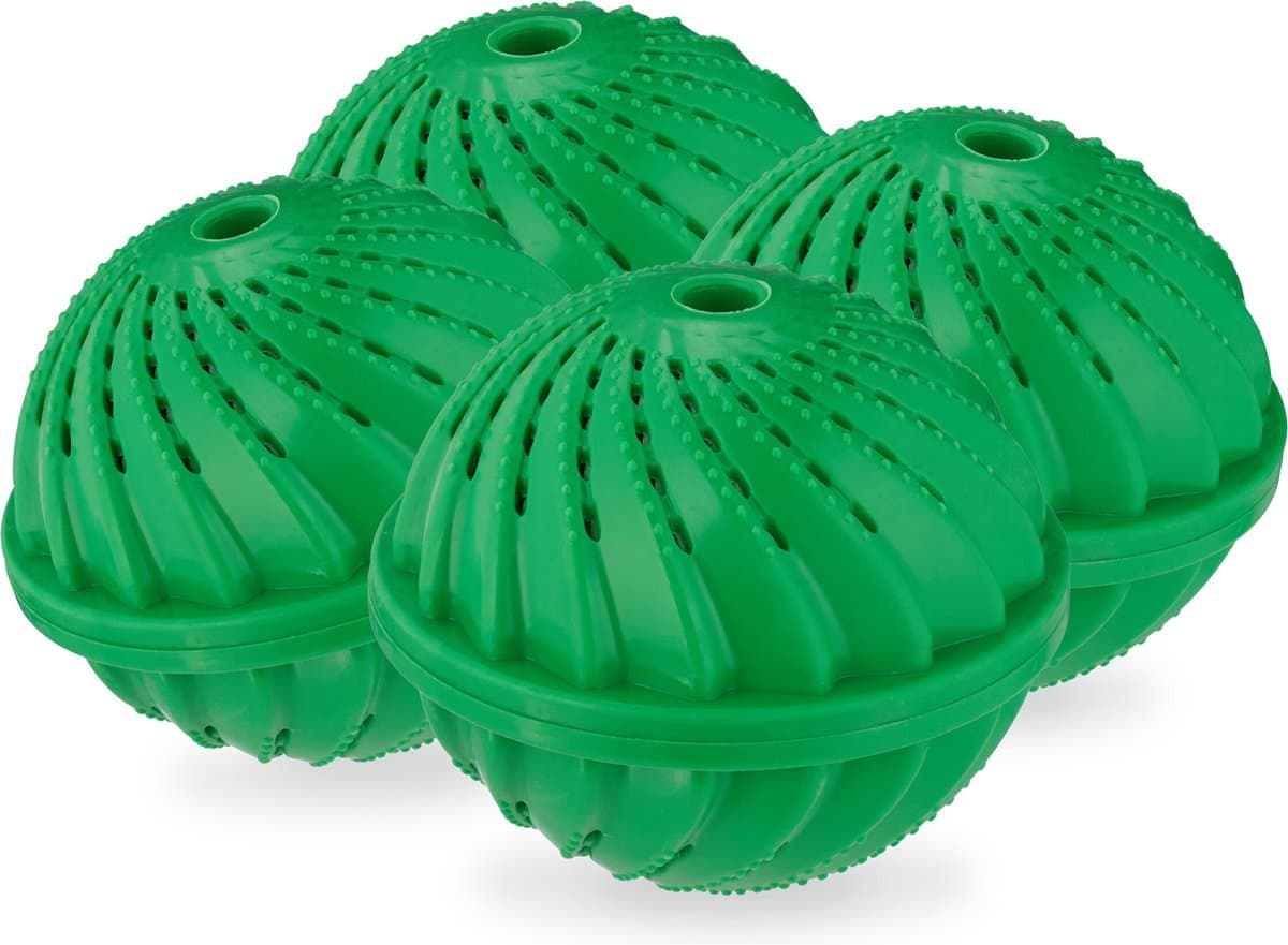 wasbol set van 4 - voor wasmachines - tot 90°C - huidvriendelijk - groen — afbeelding 1
