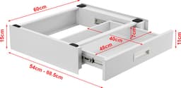 Stapelkit Buxton met lade universeel tussenstuk 15x60x54 cm wit [en.casa] — thumbnail 3