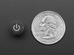 Mini Illuminated Momentary Pushbutton - Blue Power Symbol Adafruit 3105 — thumbnail 2