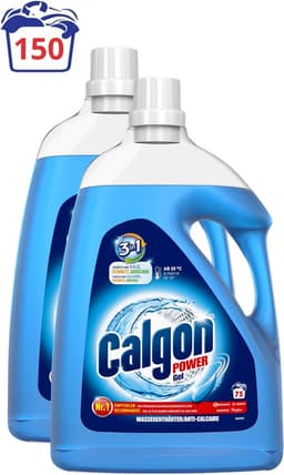 Calgon 3-in-1 Power Wasmachinereiniger Gel – 150 wasbeurten (2 x 3.75 l) — thumbnail 1
