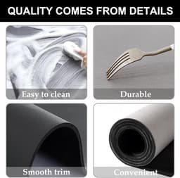 Wasmachine Mat - Droger Beschermer - Apparaten Beschermen - Sneldrogend Antislip - 60 x 60 cm - Zwart — thumbnail 2